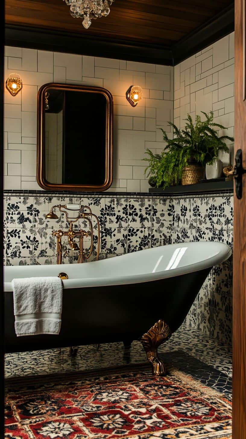 Traditional eclectic bathroom