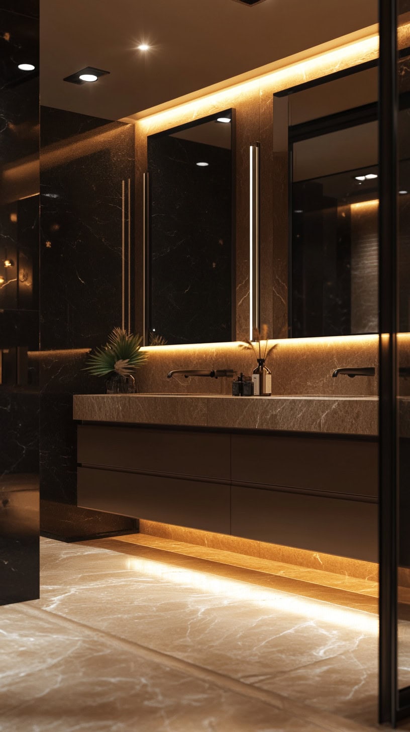 Master bathroom with double vanity