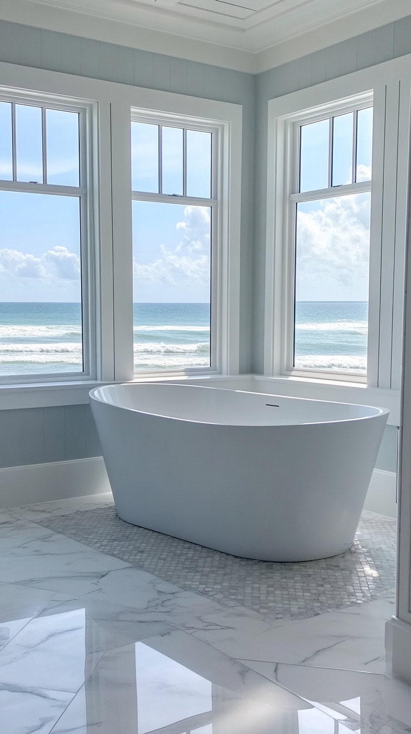 Coastal master bathroom