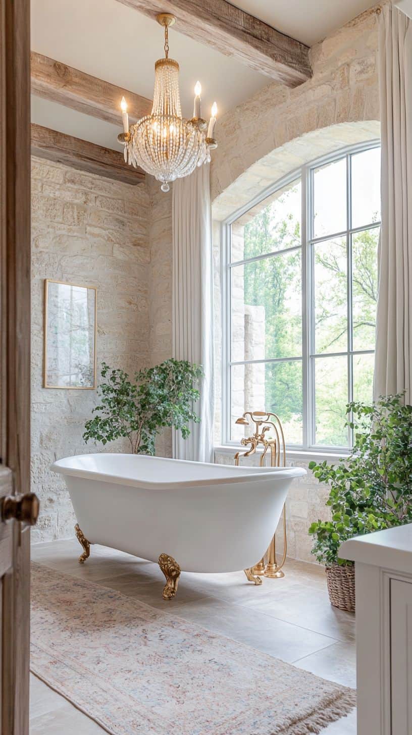 French country master bathroom