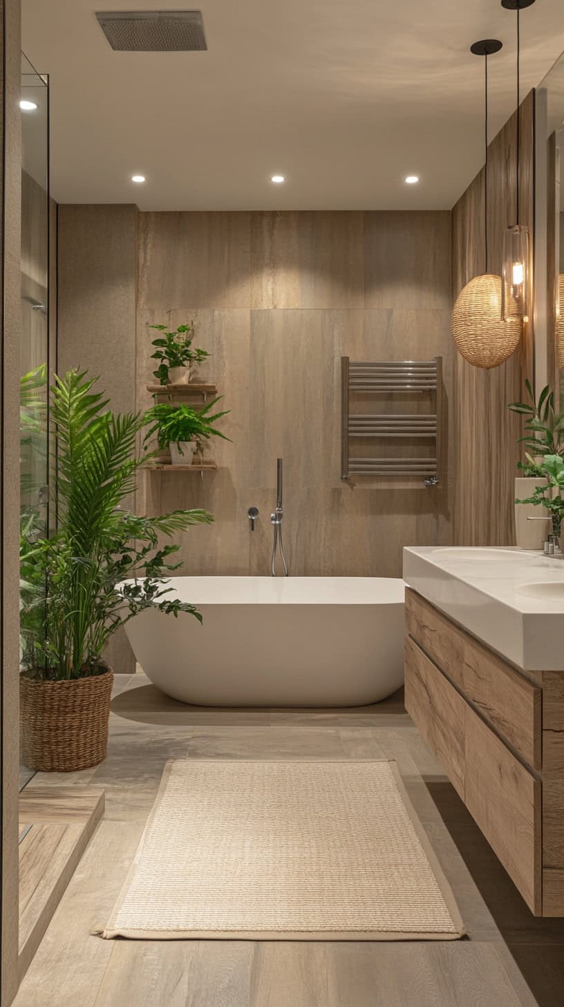 Organic modern luxury bathroom