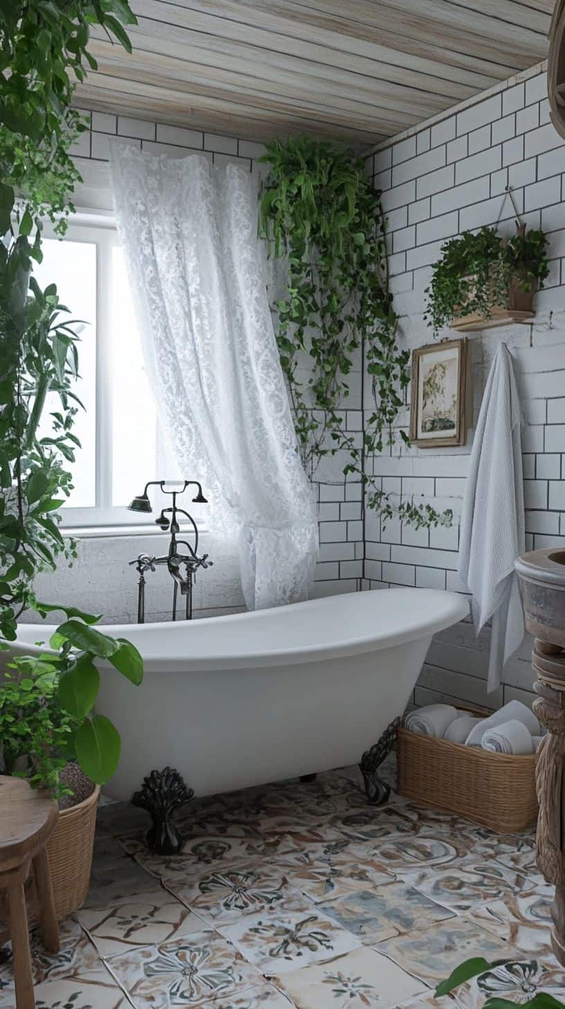 Tiny french country bathroom