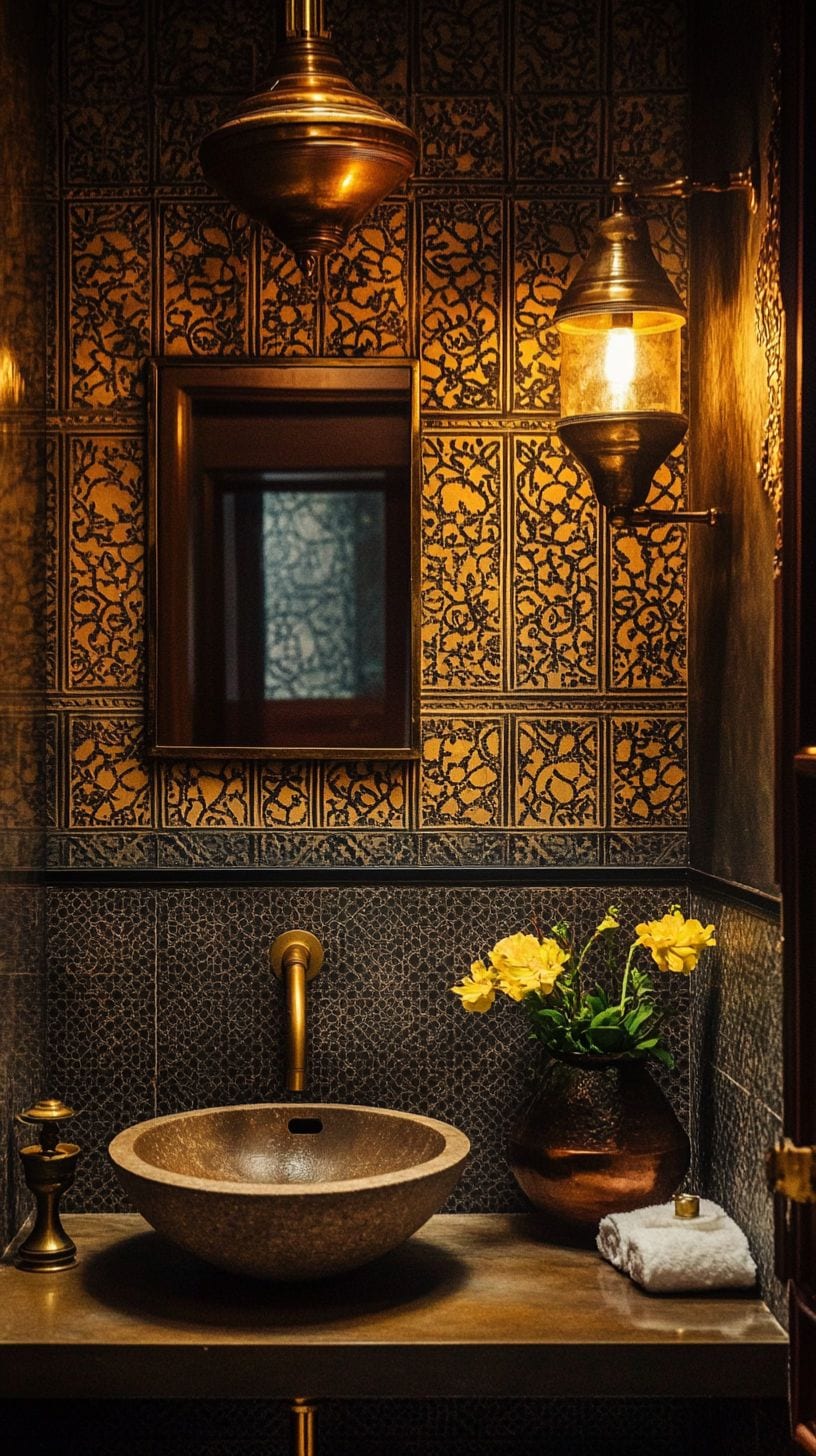 Traditional indian bathroom