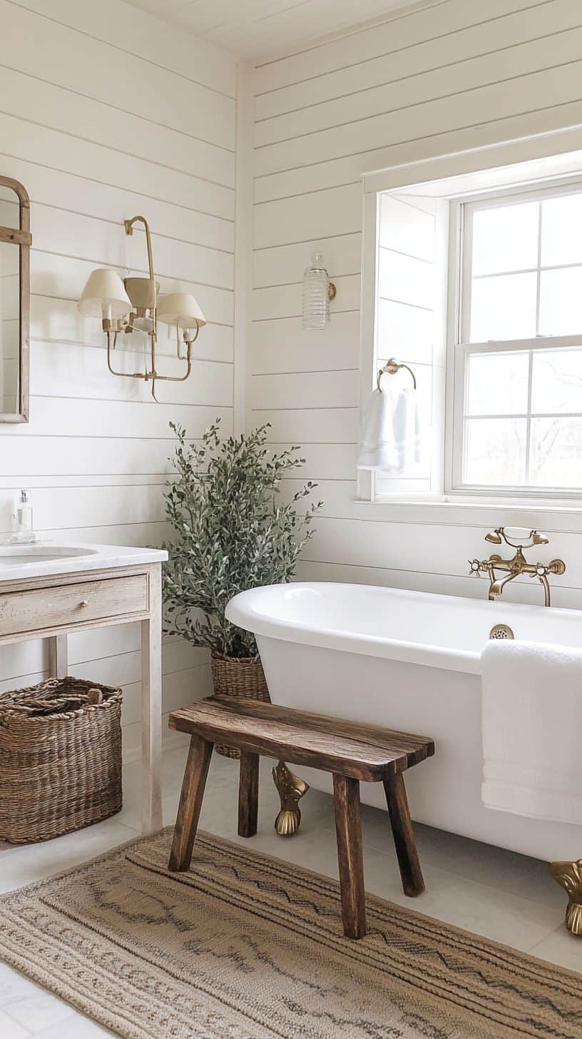 Farmhouse cottage bathroom