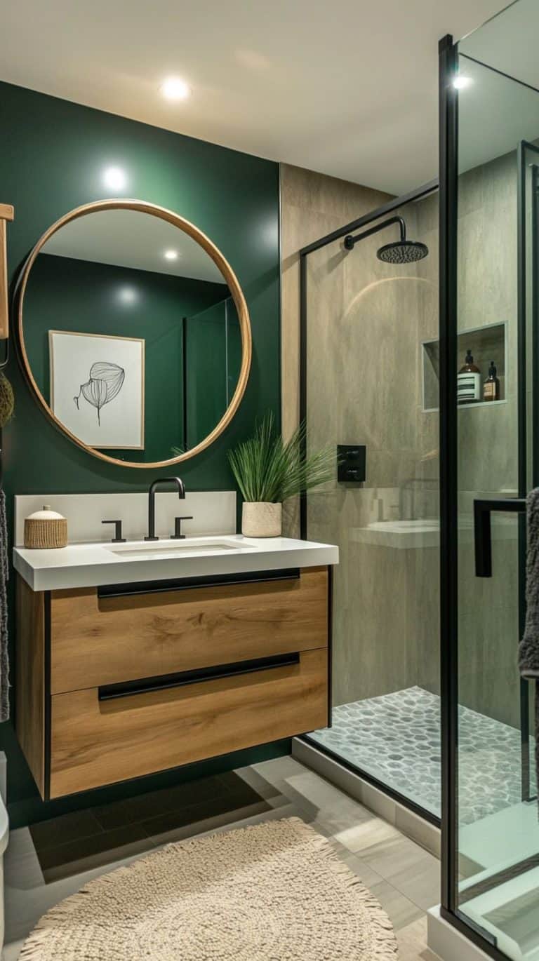 35 Dark Green Bathroom Ideas: Elegant, Bold, and Timeless Designs - Glamorous Place