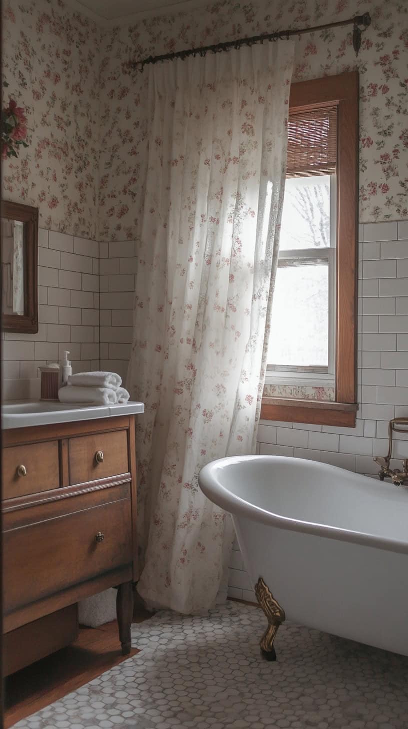 Small french country bathroom