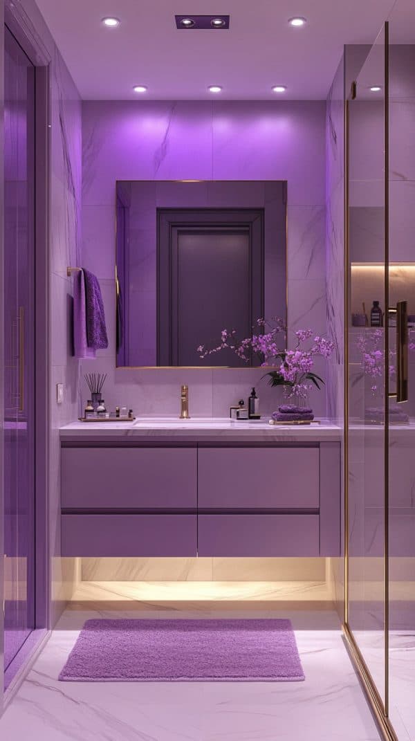 36 Purple Bathroom Inspirations: Stylish Ideas for Every Shade - Glamorous Place