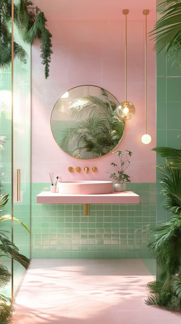 30 Pink Bathroom Design Ideas Timeless Styles with Pink Tiles