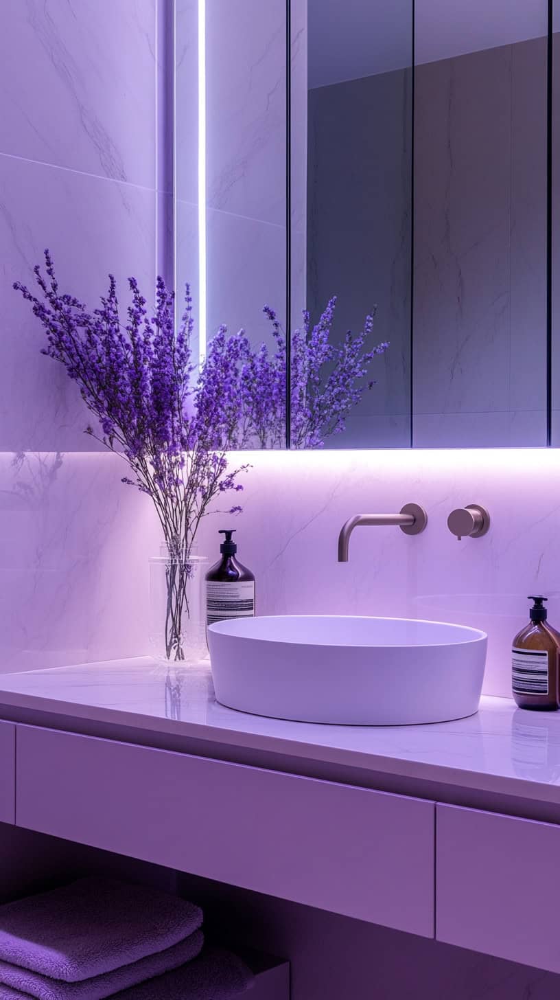 Light purple bathroom