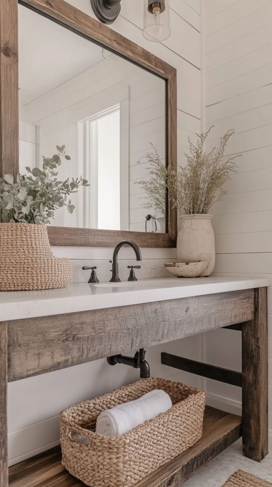 36 Rustic Bathroom Designs: Cozy Farmhouse & Country Styles - Glamorous ...