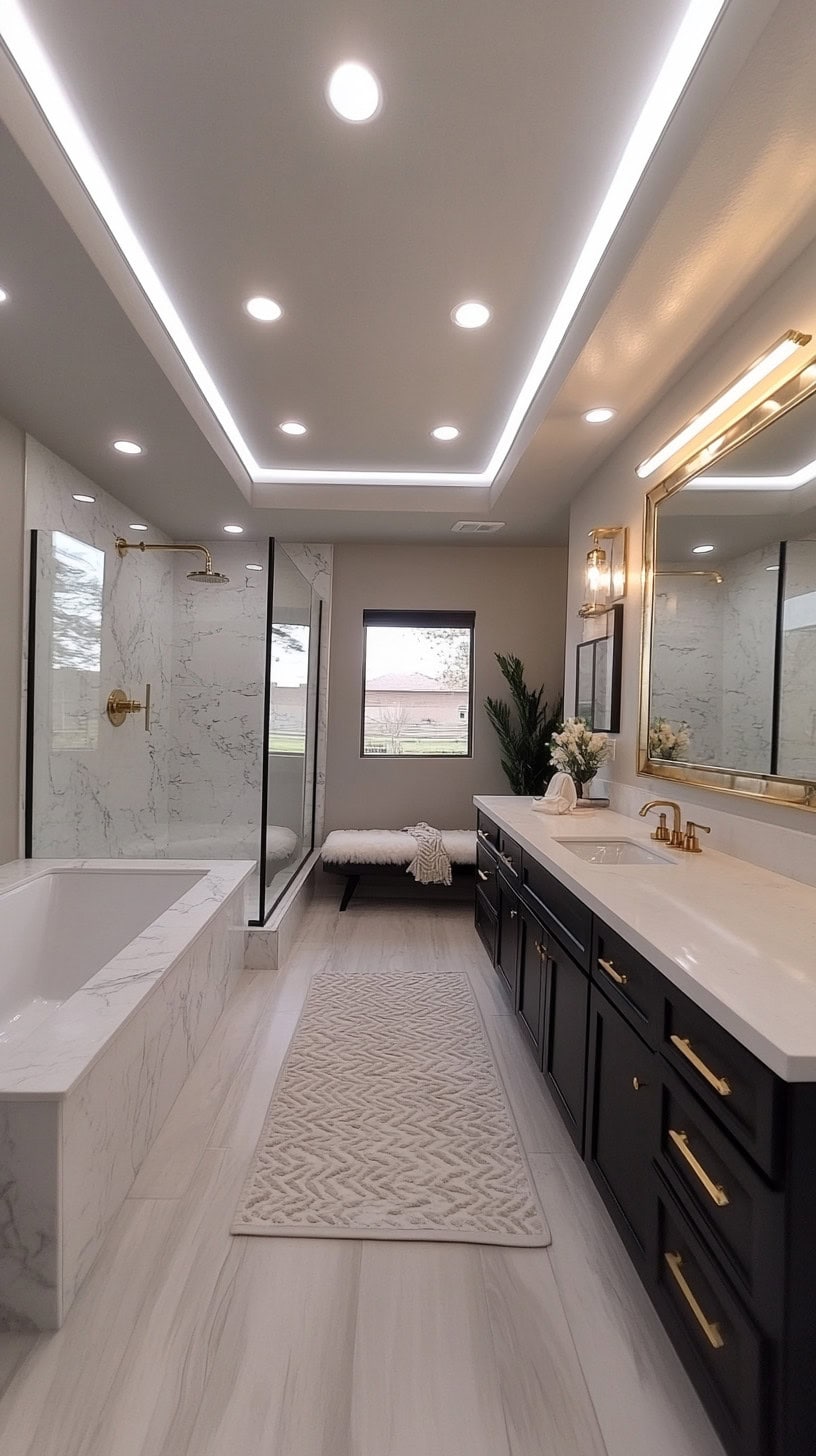 Modern luxury bathroom with vanity