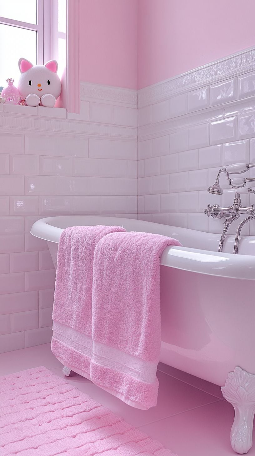 Hello kitty bathroom with decor