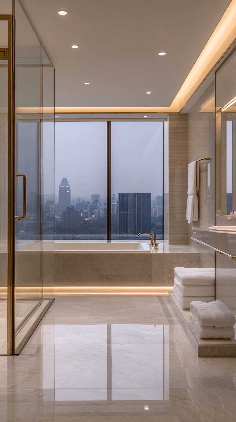 Luxury hotel bathroom