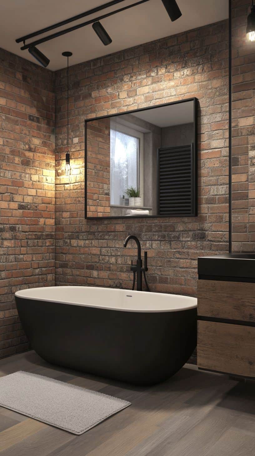 Modern industrial bathroom