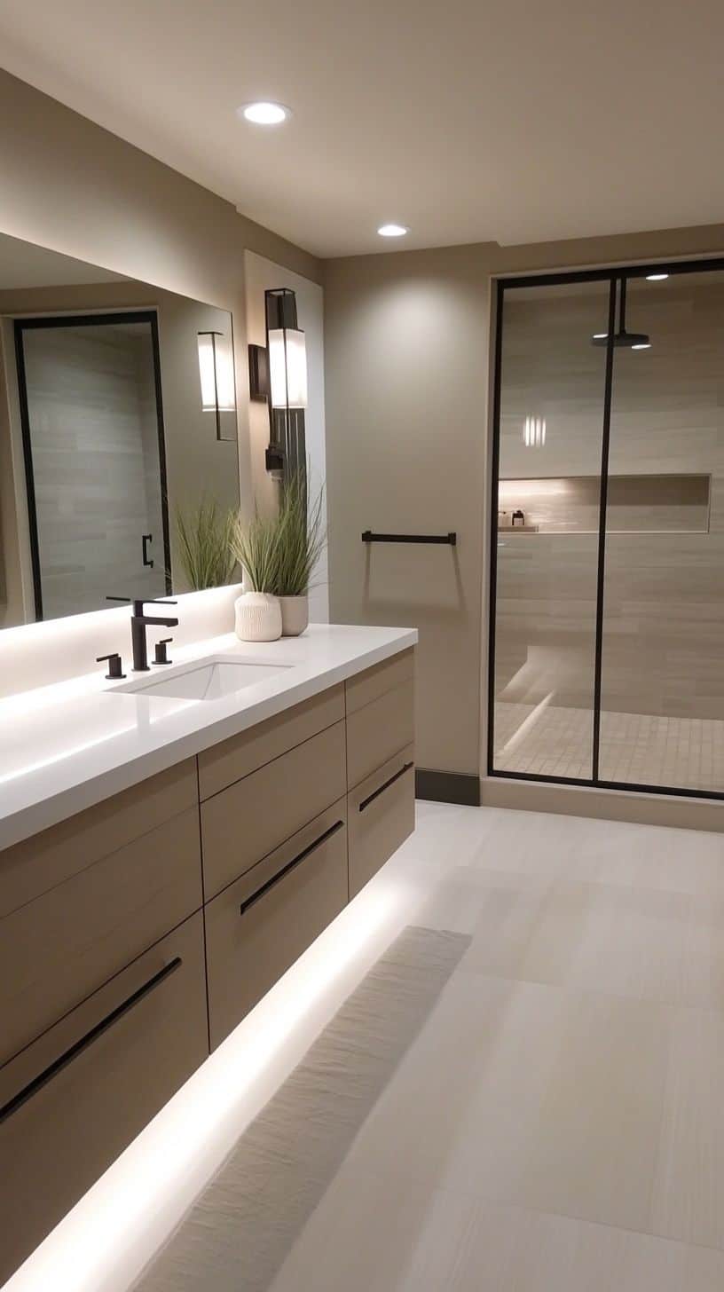Modern minimalist bathroom