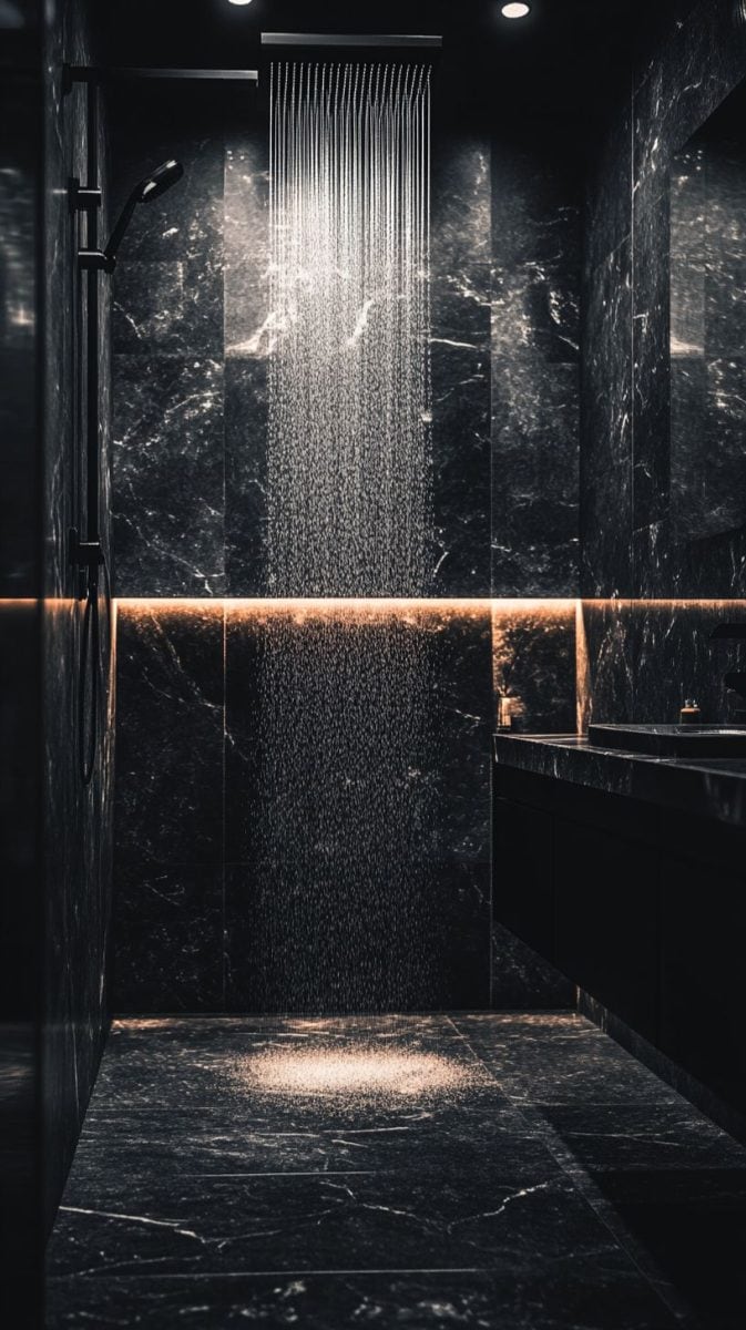 36 Moody Bathroom Inspirations: Dark, Bold, and Beautiful Designs ...