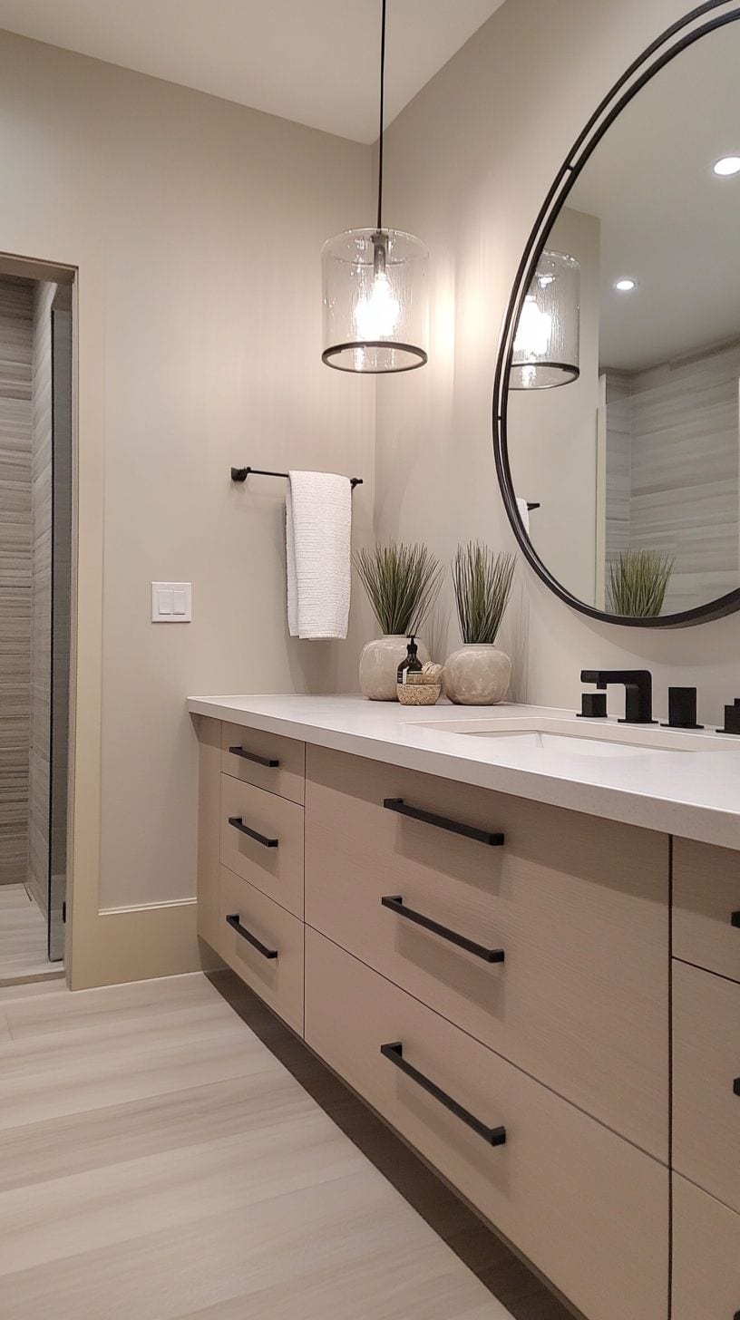 Neutral bathroom with paint