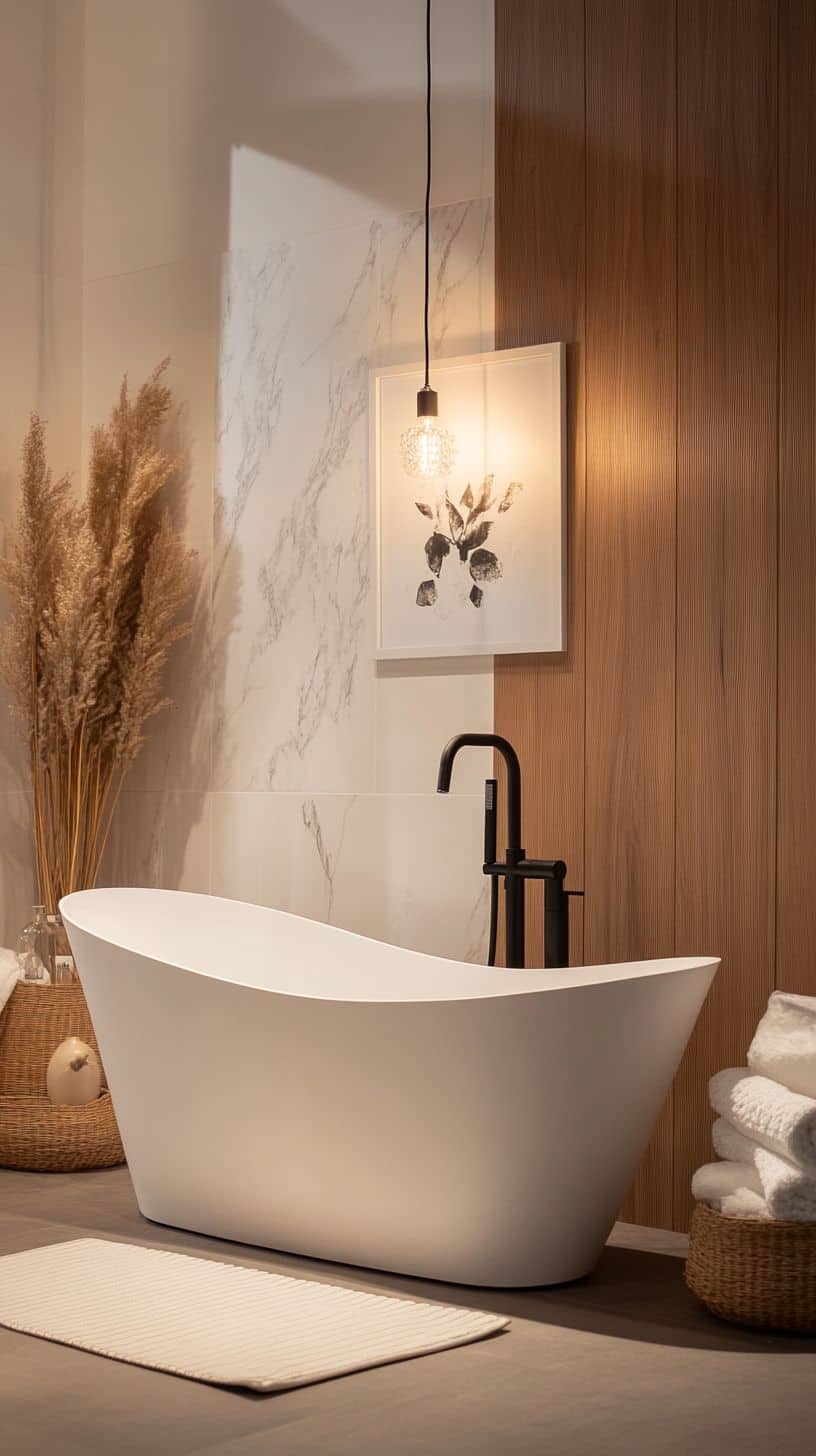 Small bathroom with bathtub