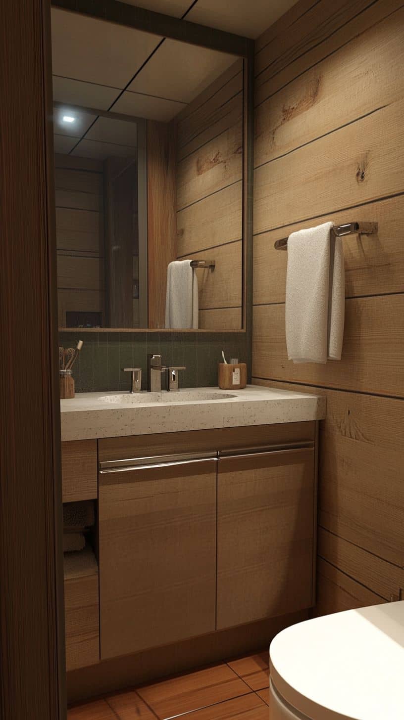 Small bathroom with no bath