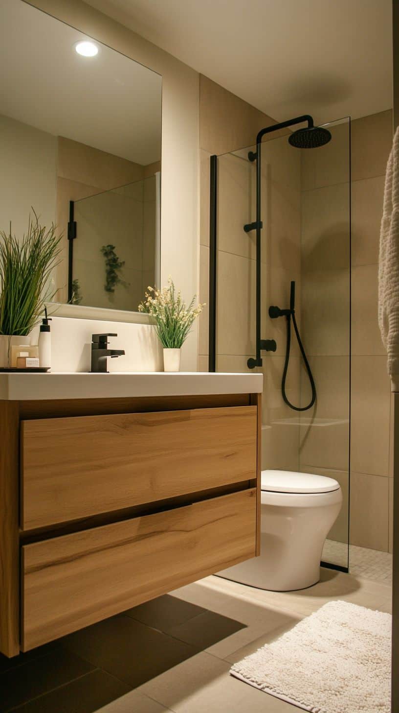 Small bathroom with no window