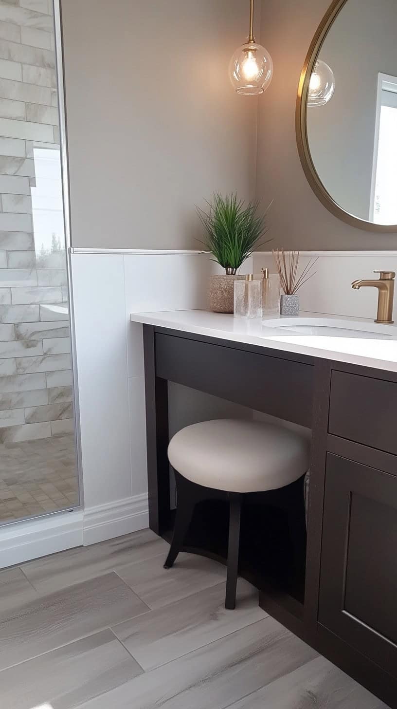Small half bath bathroom
