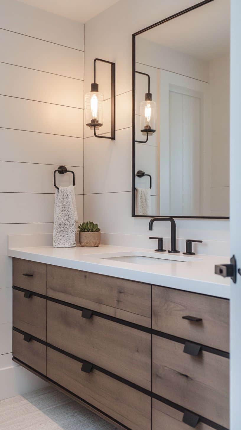 Small rectangular bathroom
