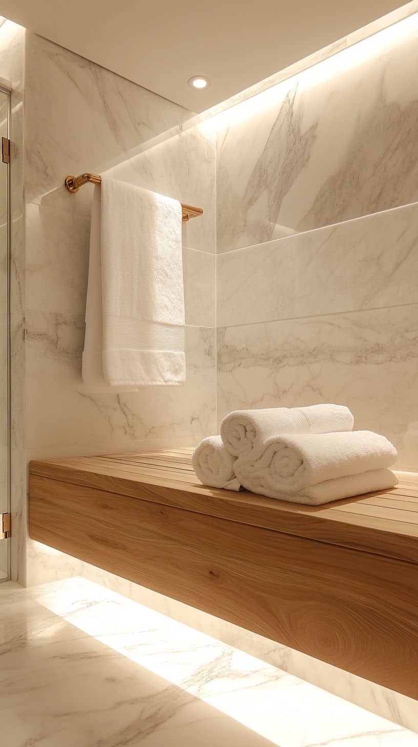 Turkish bathroom with towels