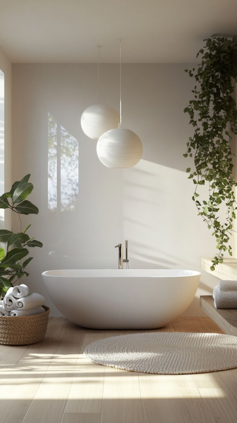 Cozy swedish bathroom