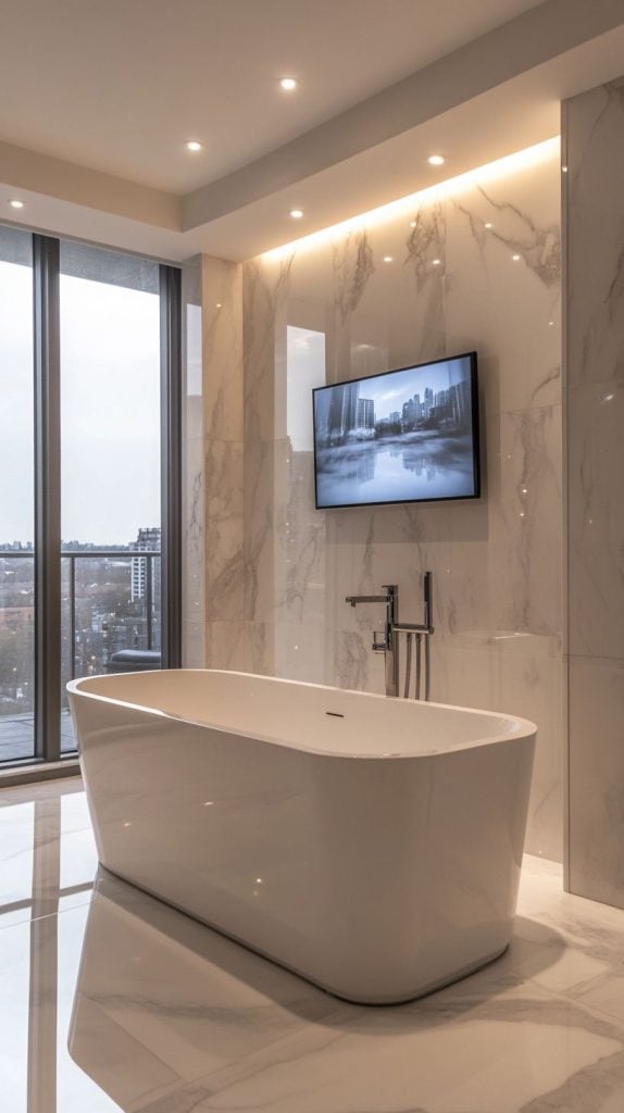 10 Luxury Bathroom with TV: Elevate Your Space with Modern Features