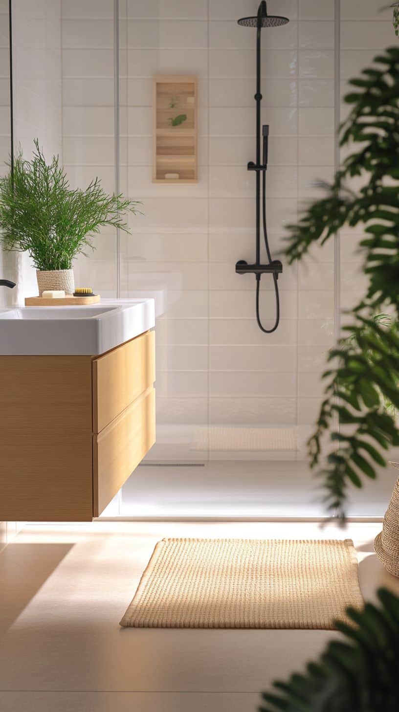 Minimalist scandinavian bathroom