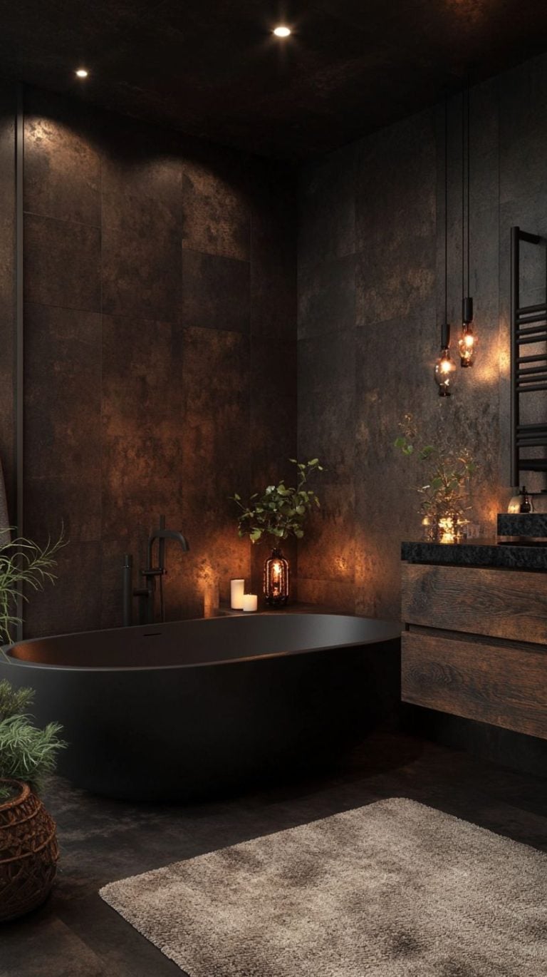 36 Moody Bathroom Inspirations: Dark, Bold, and Beautiful Designs ...