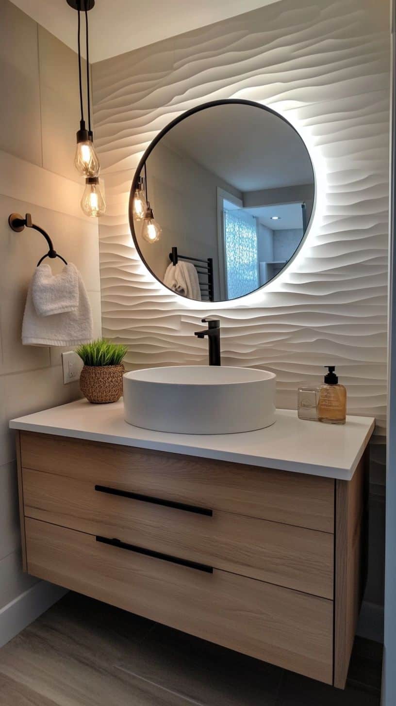 Small half bathroom with no window