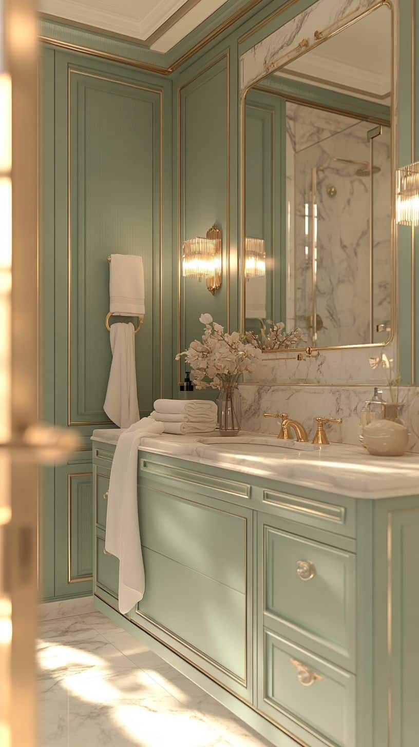 Vintage bathroom with vanity