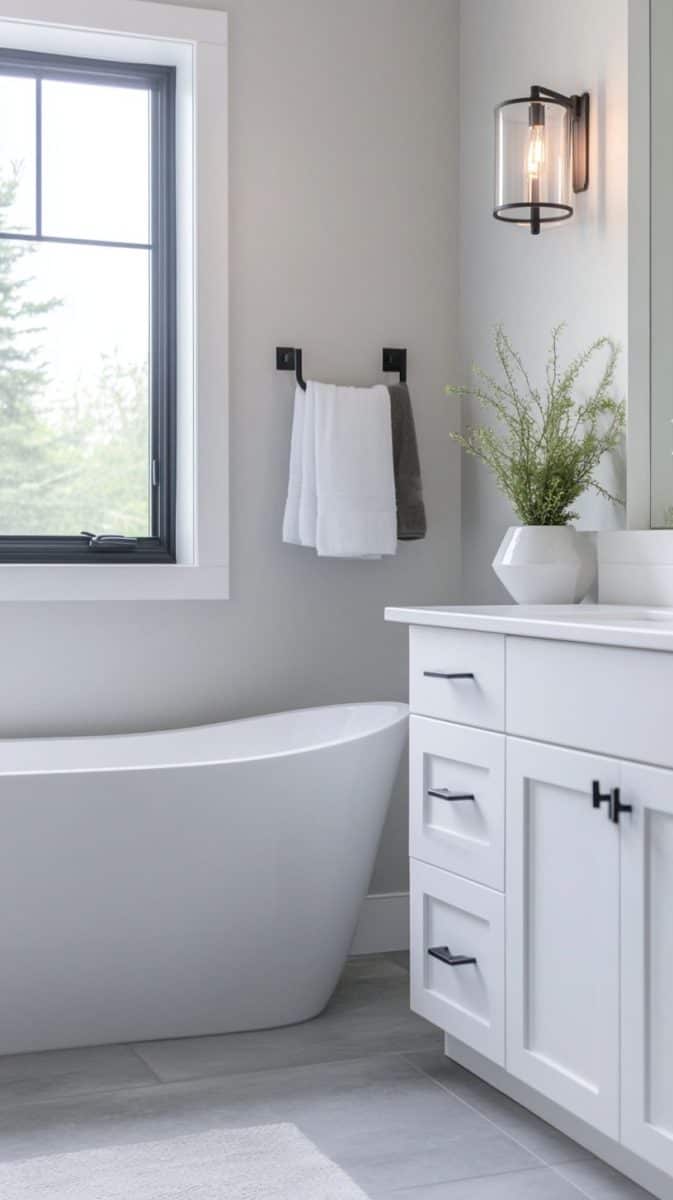 35 Elegant Gray and White Bathroom Ideas for a Timeless Look - Glamorous Place