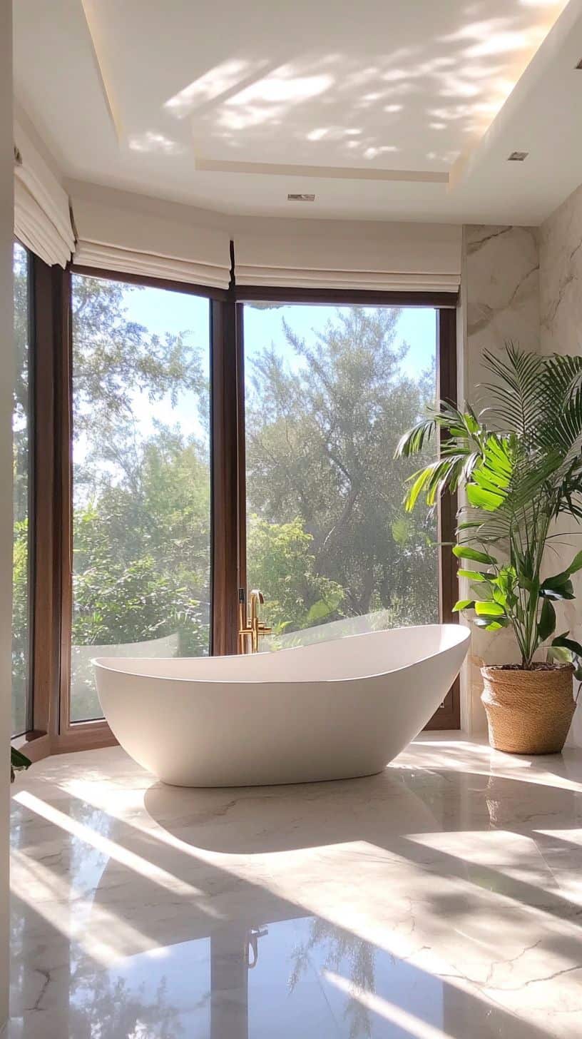 Bathroom with bay window