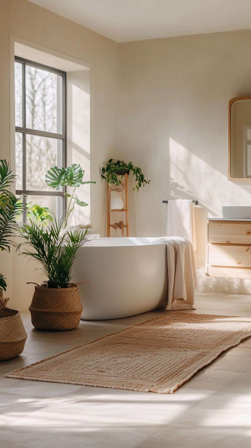 Earthy neutral bathroom