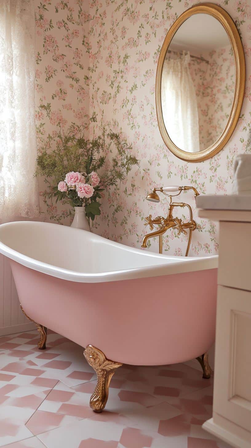 Girly vintage bathroom