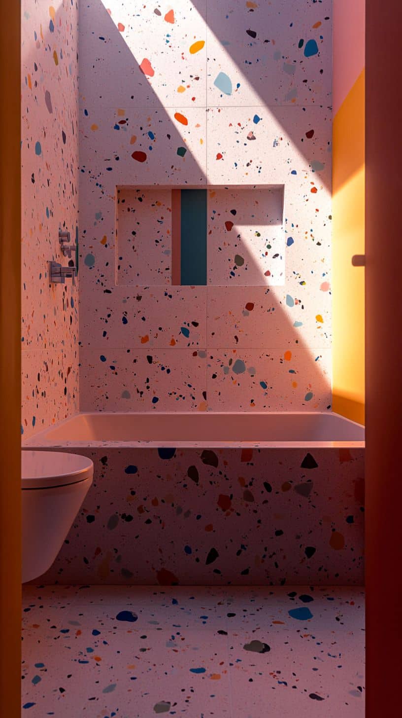 Small terrazzo bathroom