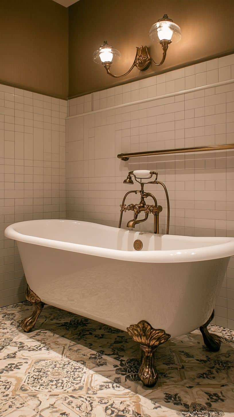 Vintage hotel bathroom