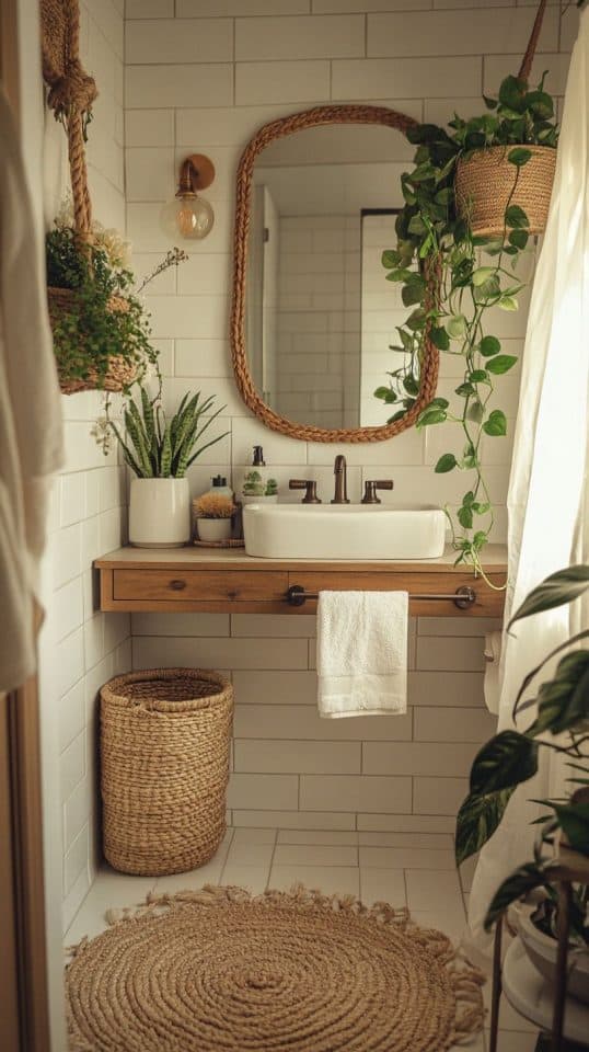 Picture of Rustic to Boho: 13 Bathroom Ideas on a Budget with Personality ...