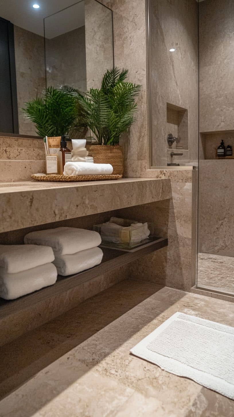 Hotel guest bathroom