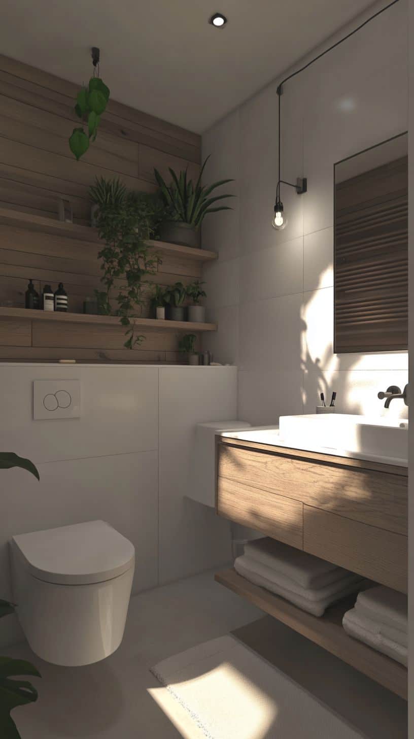 Small apartment minimalist bathroom