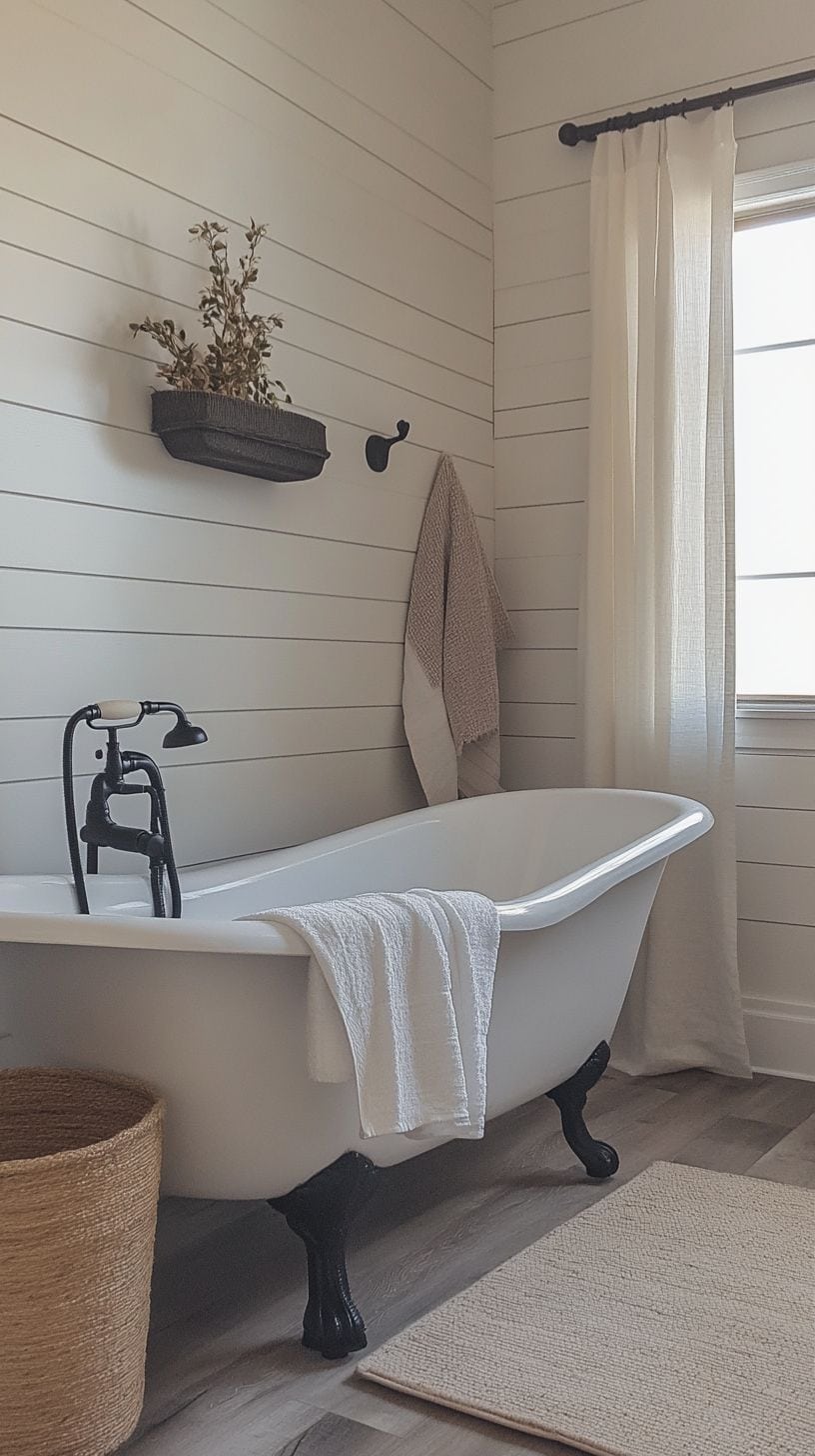 Vintage farmhouse bathroom