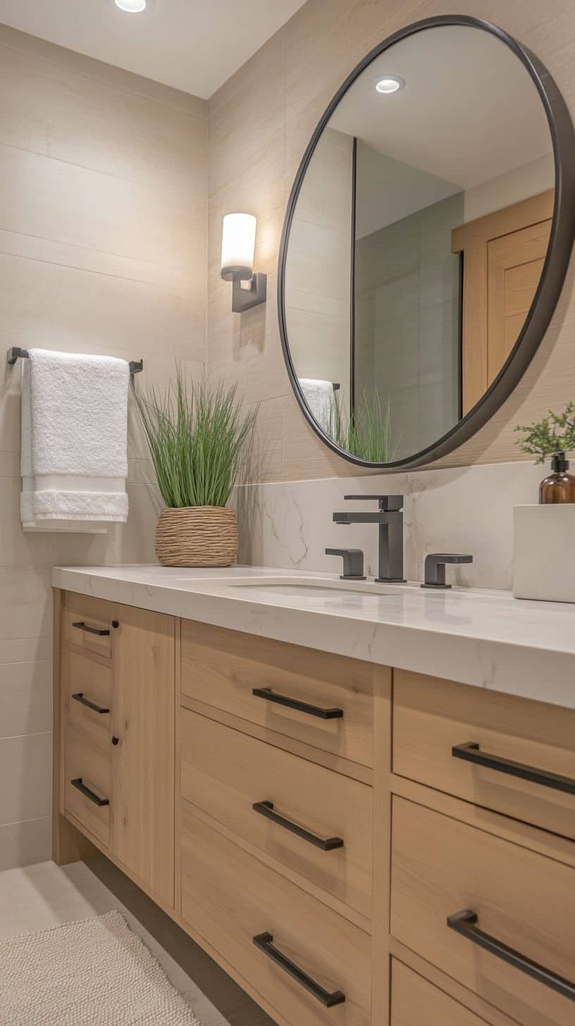 Apartment bathroom with no window