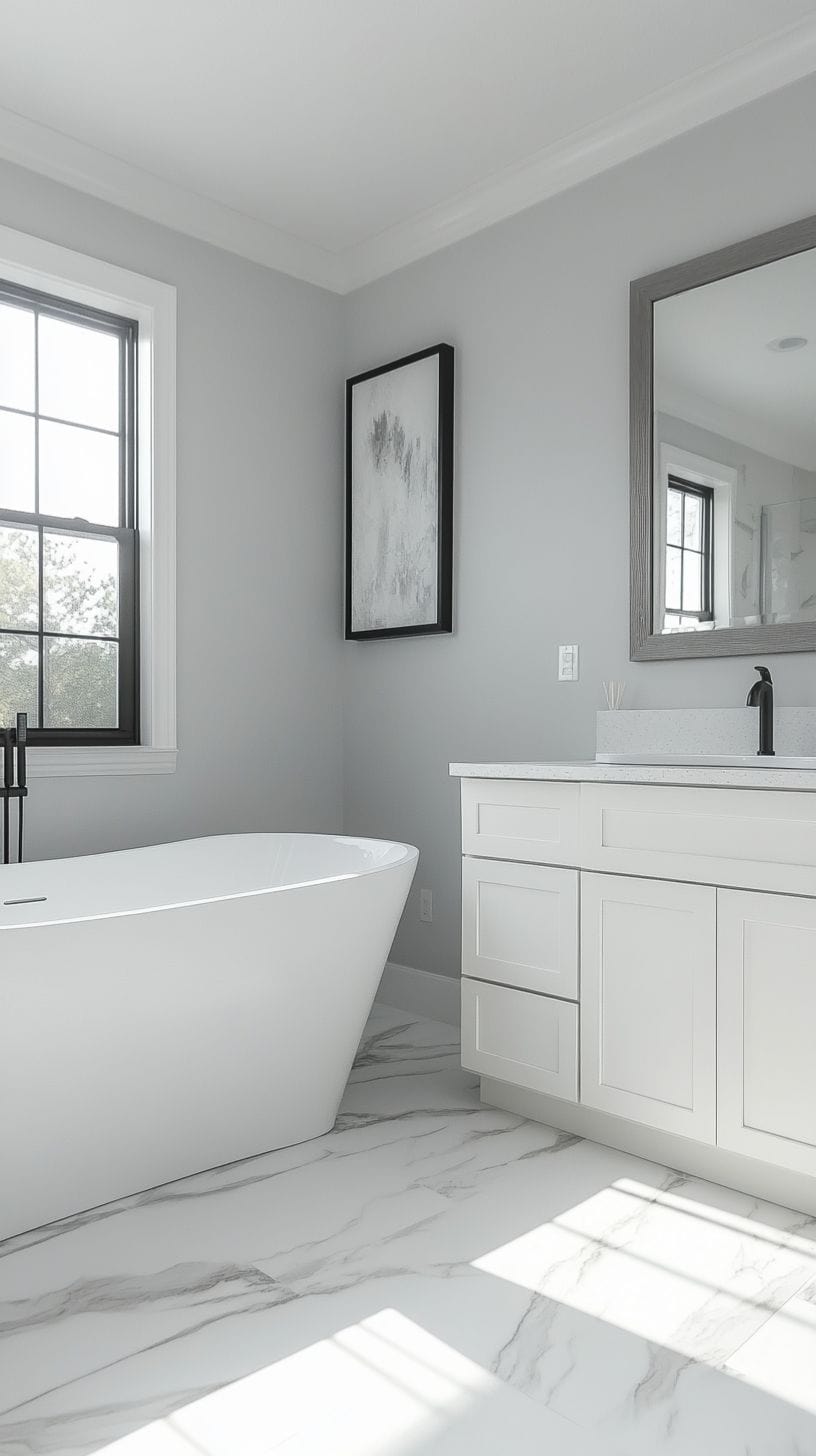 White minimalist bathroom