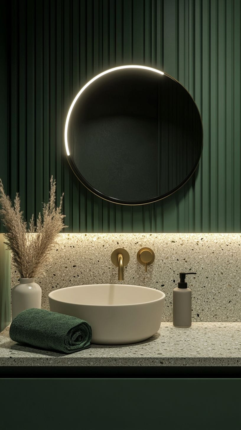 Green half bathroom