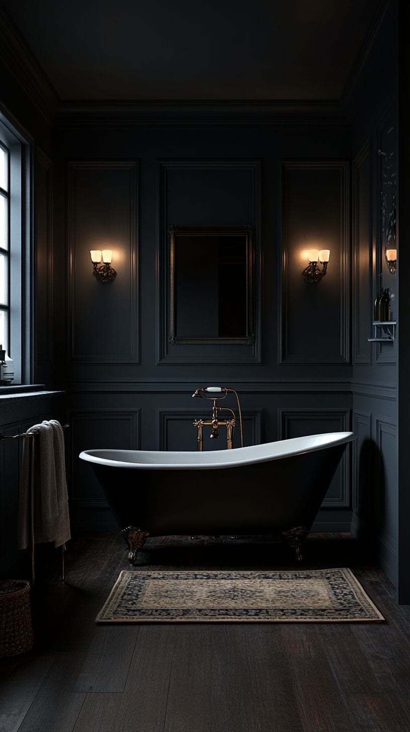 Moody victorian bathroom