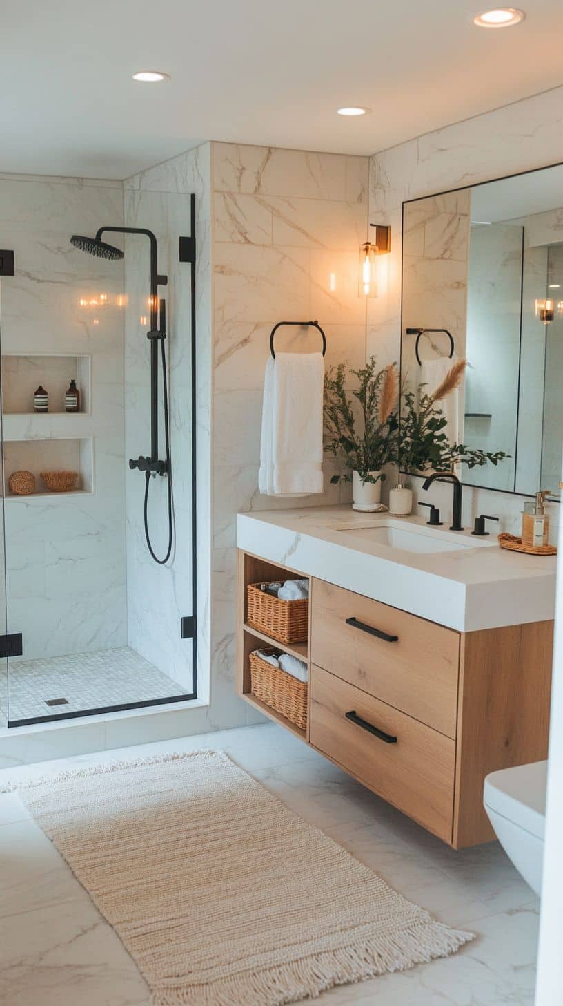 Bright bathroom with no window