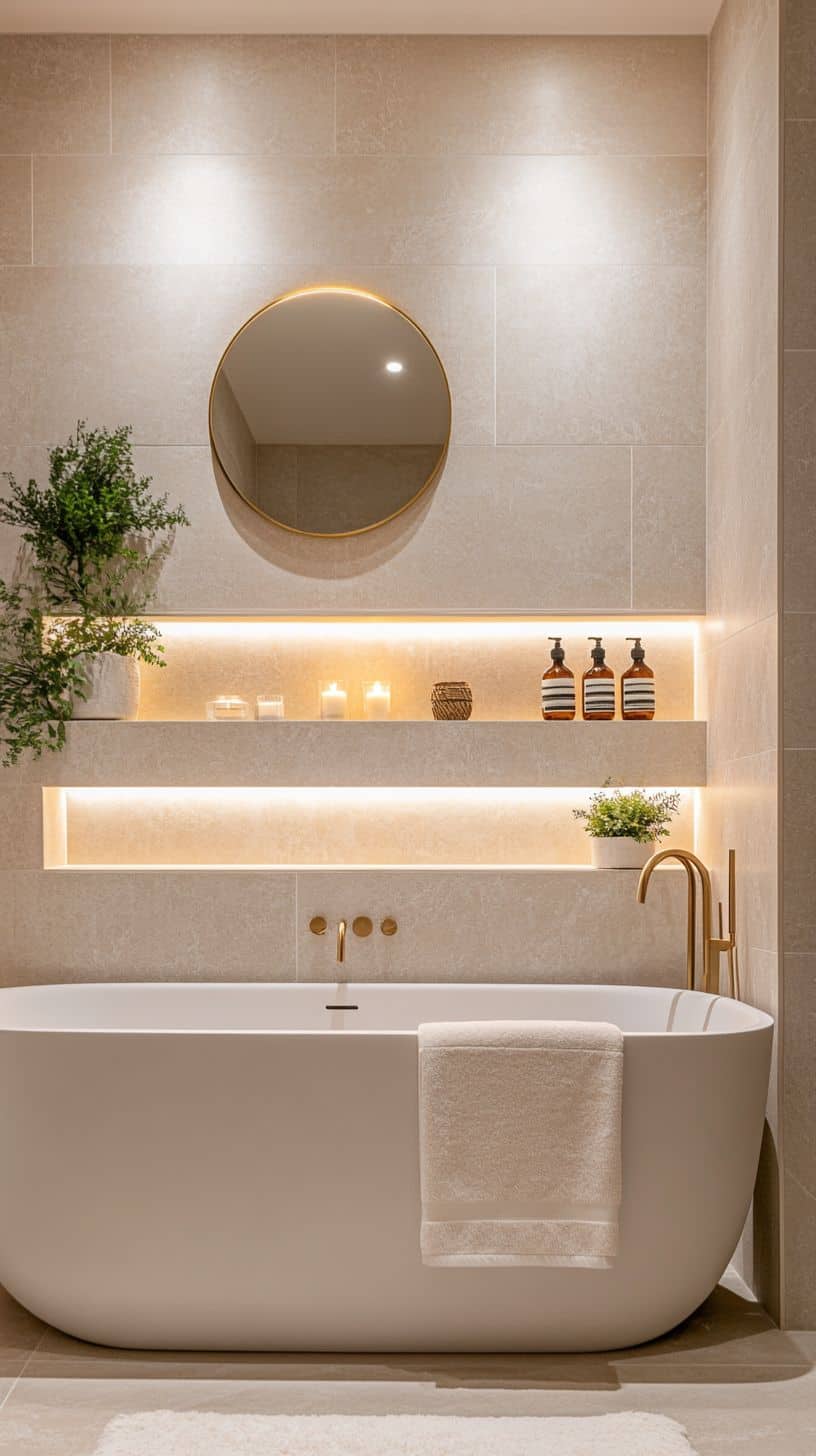 Girly neutral bathroom
