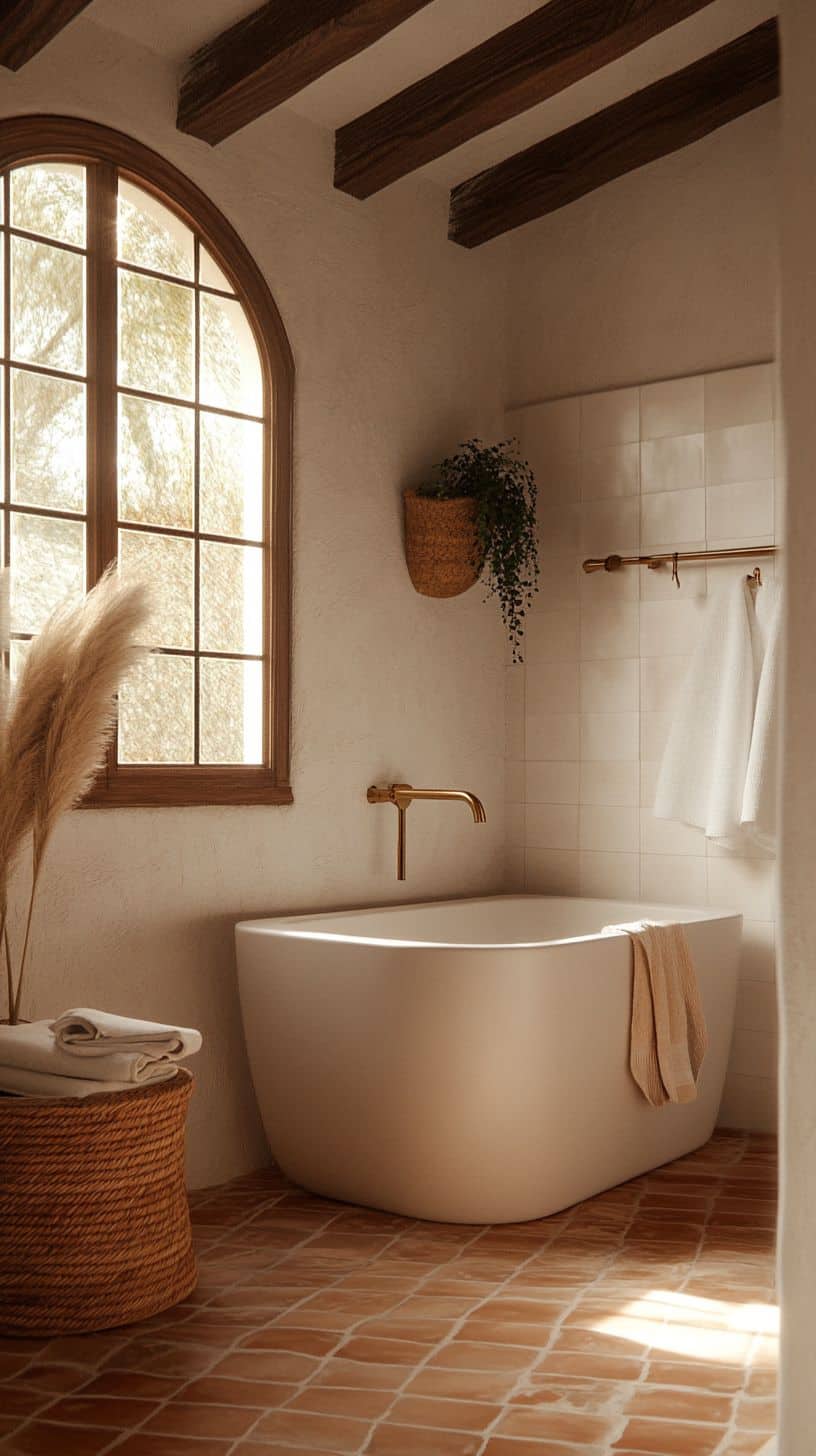 Spanish cottage bathroom